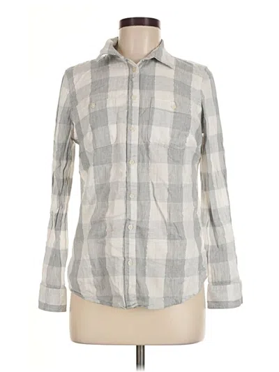 Pre-owned St. John's Bay Long Sleeve Button Down Shirt In Gray
