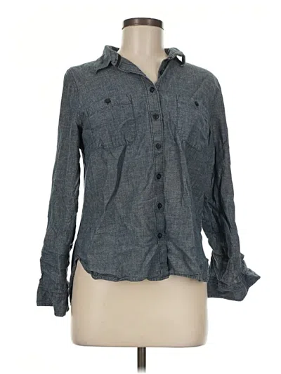 Pre-owned St. John's Bay Long Sleeve Button Down Shirt In Gray