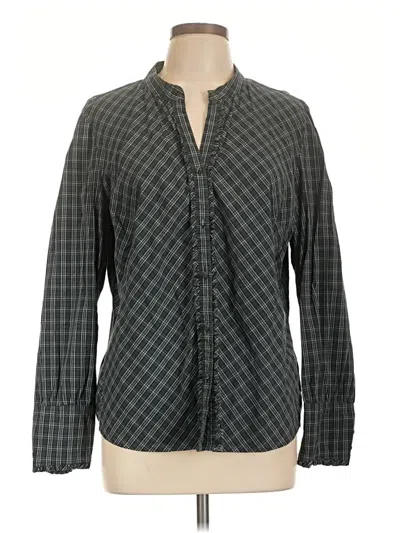 Pre-owned St. John's Bay Long Sleeve Button Down Shirt In Gray