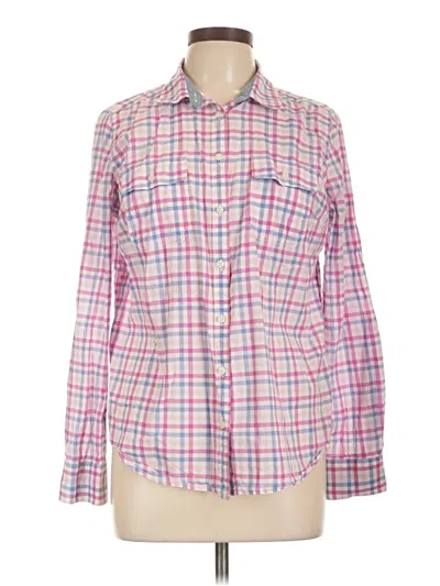 Pre-owned St. John's Bay Long Sleeve Button Down Shirt In Pink