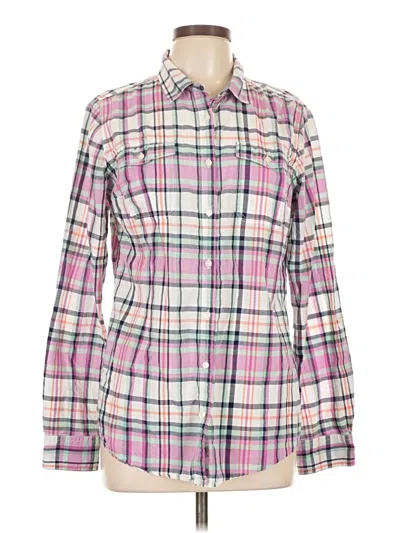 Pre-owned St. John's Bay Long Sleeve Button Down Shirt In Pink