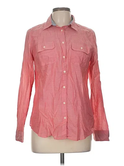 Pre-owned St. John's Bay Long Sleeve Button Down Shirt In Pink