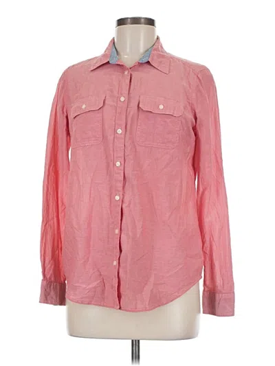 Pre-owned St. John's Bay Long Sleeve Button Down Shirt In Pink