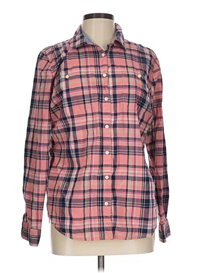 Pre-owned St. John's Bay Long Sleeve Button Down Shirt In Pink