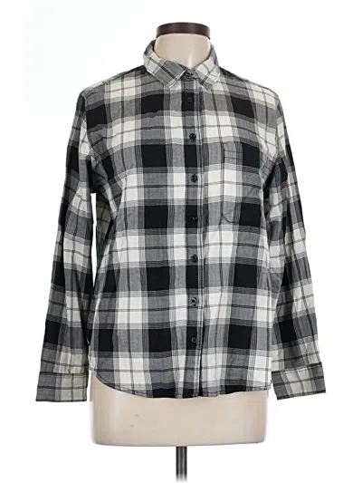 St. John's Bay Long Sleeve Button Down Shirt In Silver