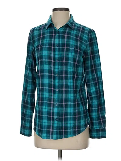 Pre-owned St. John's Bay Long Sleeve Button Down Shirt In Teal