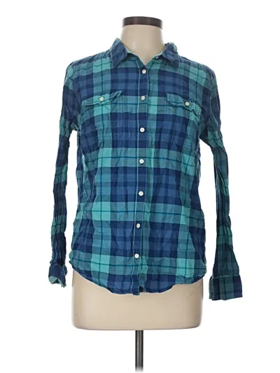 Pre-owned St. John's Bay Long Sleeve Button Down Shirt In Teal