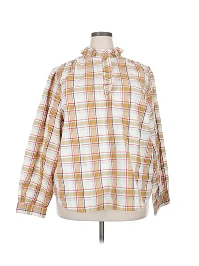 St. John's Bay Long Sleeve Button Down Shirt In Yellow