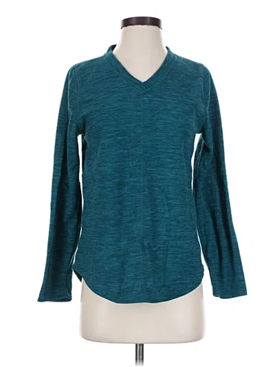 Pre-owned St. John's Bay Long Sleeve Henley Shirt In Teal
