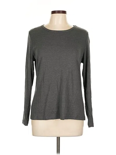 Pre-owned St. John's Bay Long Sleeve T-shirt In Gray