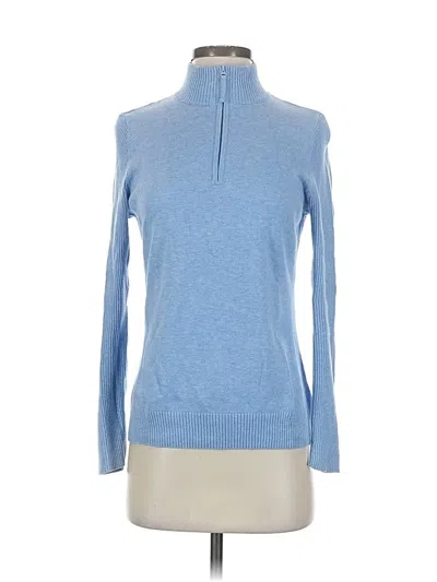 Pre-owned St. John's Bay Long Sleeve Top Blue Turtleneck Tops