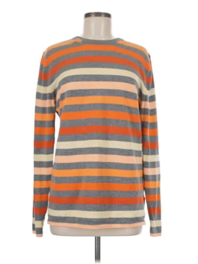 Pre-owned St. John's Bay Long Sleeve Top Orange Turtleneck Tops