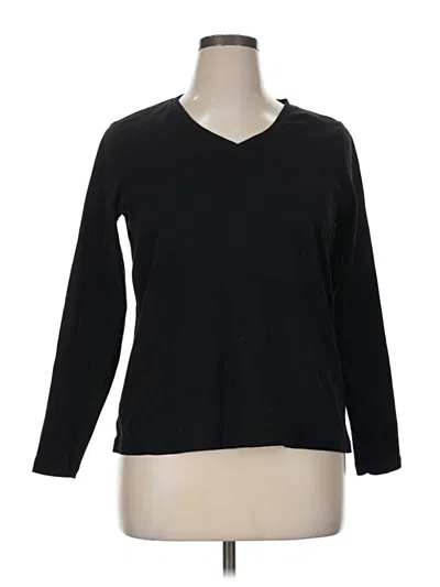 Pre-owned St. John's Bay Long Sleeve T-shirt In Black