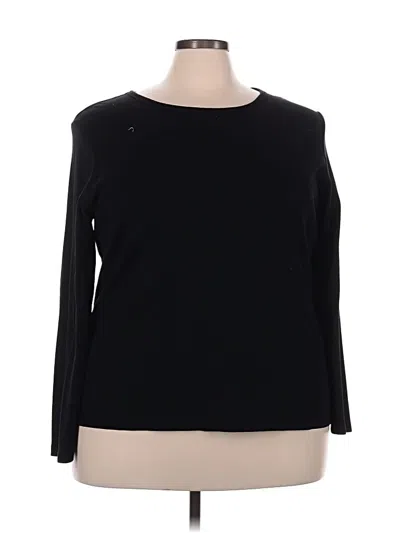 Pre-owned St. John's Bay Long Sleeve T-shirt In Black