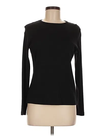 Pre-owned St. John's Bay Long Sleeve T-shirt In Black