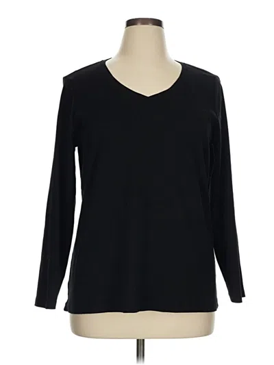 Pre-owned St. John's Bay Long Sleeve T-shirt In Black