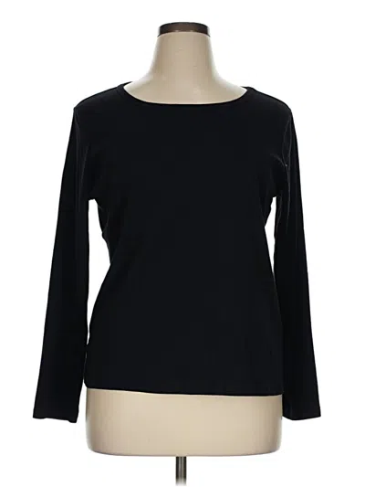 Pre-owned St. John's Bay Long Sleeve T-shirt In Black