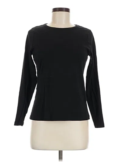 Pre-owned St. John's Bay Long Sleeve T-shirt In Black
