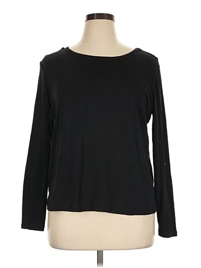 Pre-owned St. John's Bay Long Sleeve T-shirt In Black