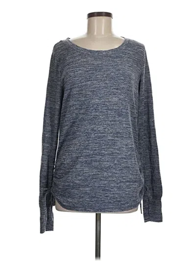 Pre-owned St. John's Bay Long Sleeve T-shirt In Blue