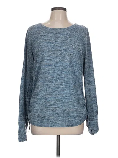 Pre-owned St. John's Bay Long Sleeve T-shirt In Blue