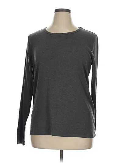 Pre-owned St. John's Bay Long Sleeve T-shirt In Gray