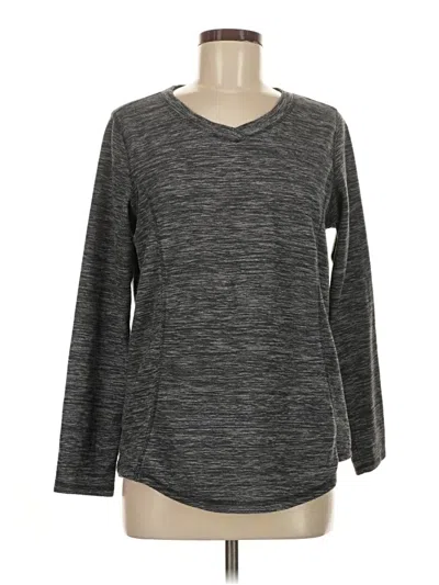 Pre-owned St. John's Bay Long Sleeve T-shirt In Gray