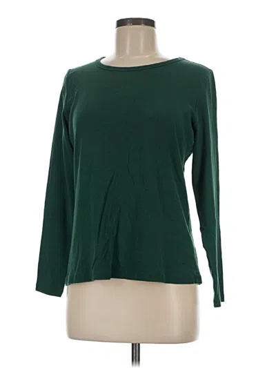 Pre-owned St. John's Bay Long Sleeve T-shirt In Green