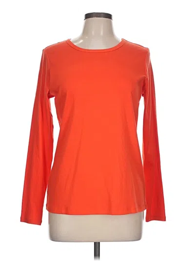 Pre-owned St. John's Bay Long Sleeve T-shirt In Orange