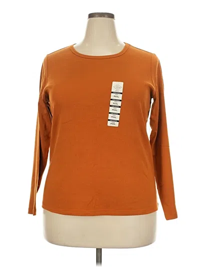 St. John's Bay Long Sleeve T-shirt In Orange