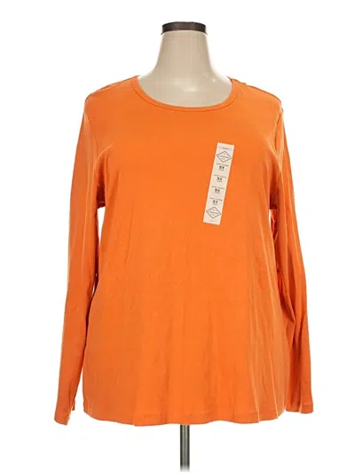 St. John's Bay Long Sleeve T-shirt In Orange