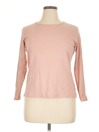 Pre-owned St. John's Bay Long Sleeve T-shirt In Pink
