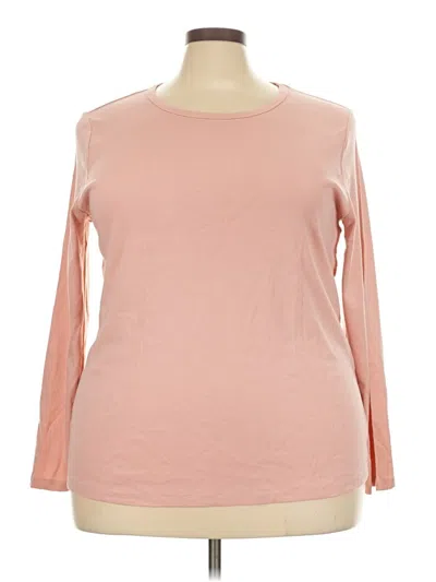 Pre-owned St. John's Bay Long Sleeve T-shirt In Pink