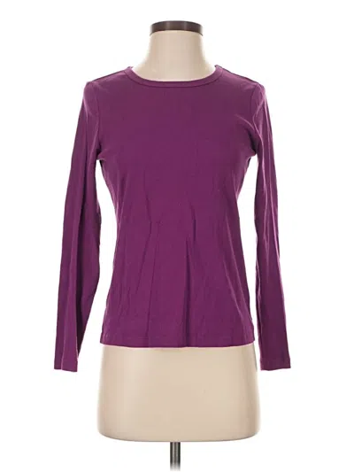 Pre-owned St. John's Bay Long Sleeve T-shirt In Purple