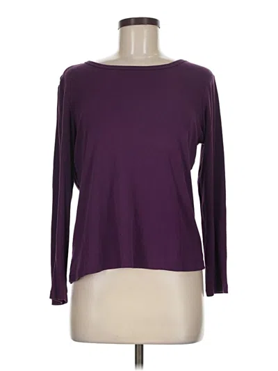 Pre-owned St. John's Bay Long Sleeve T-shirt In Purple