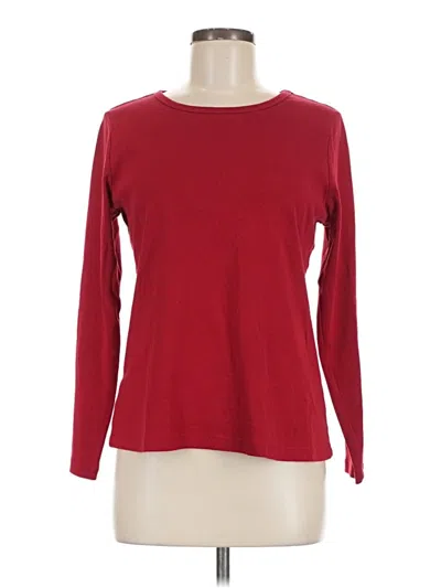 Pre-owned St. John's Bay Long Sleeve T-shirt In Red