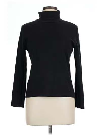Pre-owned St. John's Bay Long Sleeve Turtleneck In Black