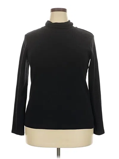 Pre-owned St. John's Bay Long Sleeve Turtleneck In Black