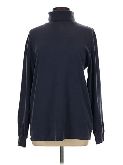 Pre-owned St. John's Bay Long Sleeve Turtleneck In Blue