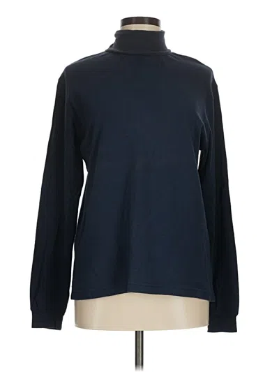 Pre-owned St. John's Bay Long Sleeve Turtleneck In Blue