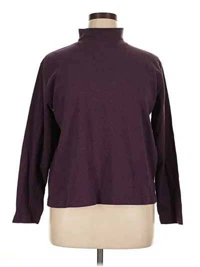 Pre-owned St. John's Bay Long Sleeve Turtleneck In Burgundy