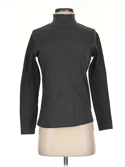 Pre-owned St. John's Bay Long Sleeve Turtleneck In Gray