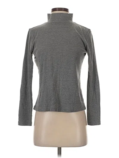 Pre-owned St. John's Bay Long Sleeve Turtleneck In Gray