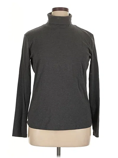 Pre-owned St. John's Bay Long Sleeve Turtleneck In Gray