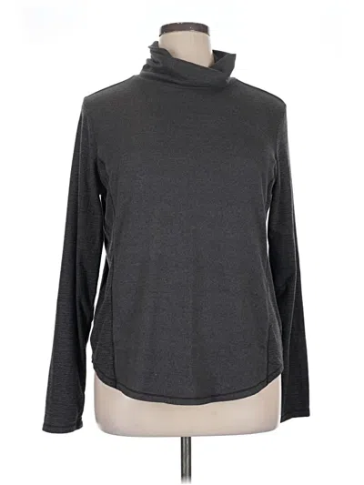 Pre-owned St. John's Bay Long Sleeve Turtleneck In Gray