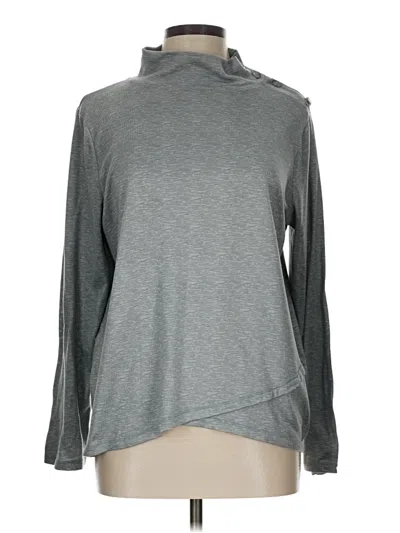 Pre-owned St. John's Bay Long Sleeve Turtleneck In Gray