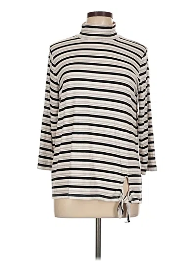 Pre-owned St. John's Bay Long Sleeve Turtleneck In Ivory
