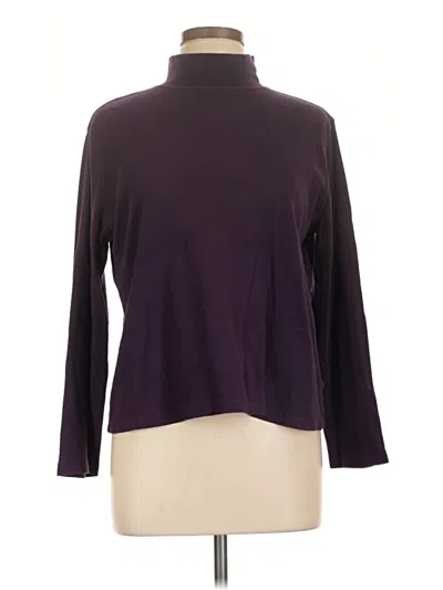 Pre-owned St. John's Bay Long Sleeve Turtleneck In Purple