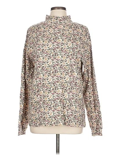 Pre-owned St. John's Bay Long Sleeve Turtleneck In White