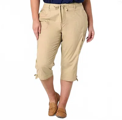 St. John's Bay Mid Rise Capri Pants - Plus In Beige In Neutral